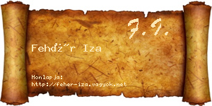 Fehér Iza névjegykártya