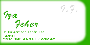iza feher business card